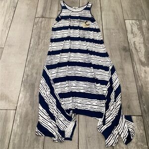 Bass Navy and White Striped long dress size. Large #  18